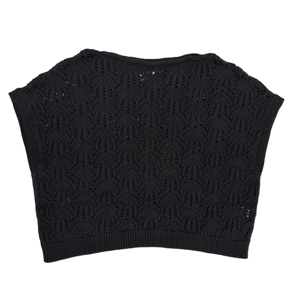 curator sf lace short sleeve rosey sweater